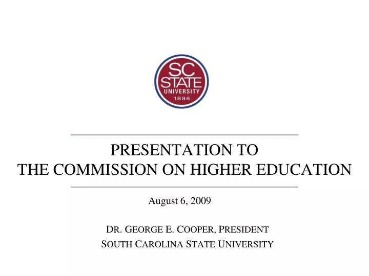 presentation to the commission on higher education