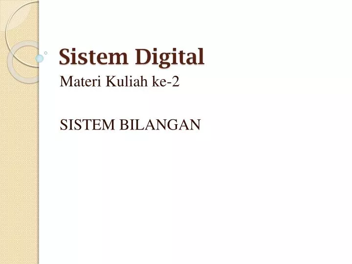 sistem digital