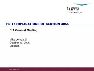 PD 17 IMPLICATIONS OF SECTION 3855