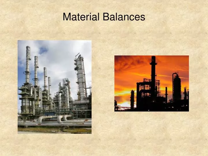 material balances