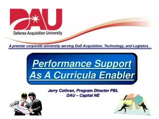 Performance Support As A Curricula Enabler