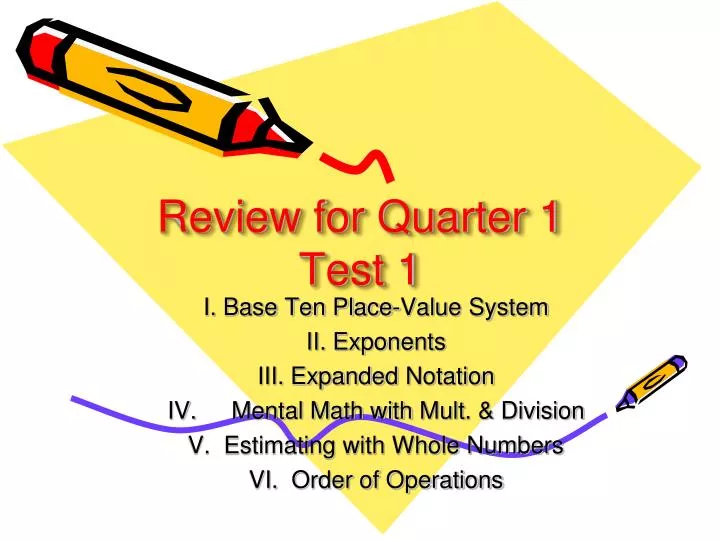 review for quarter 1 test 1