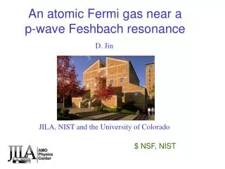 An atomic Fermi gas near a p-wave Feshbach resonance