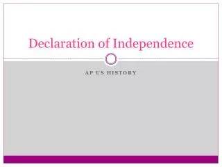 Declaration of Independence