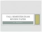 Fall semester exam review paper
