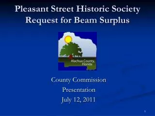 Pleasant Street Historic Society Request for Beam Surplus