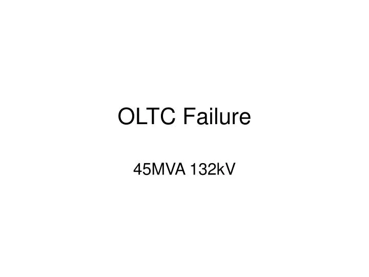 oltc failure