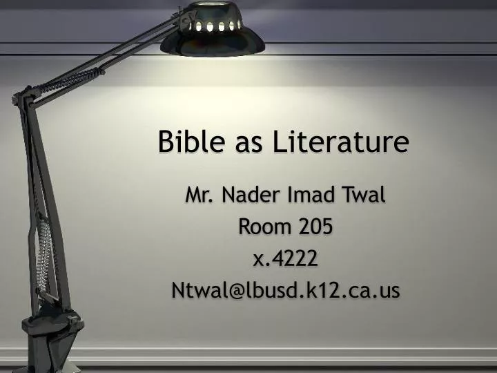 bible as literature