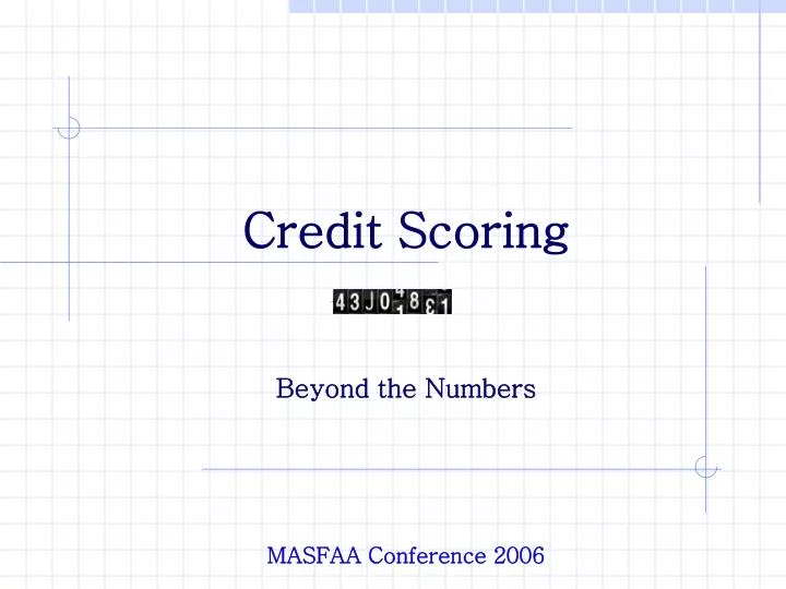 credit scoring beyond the numbers