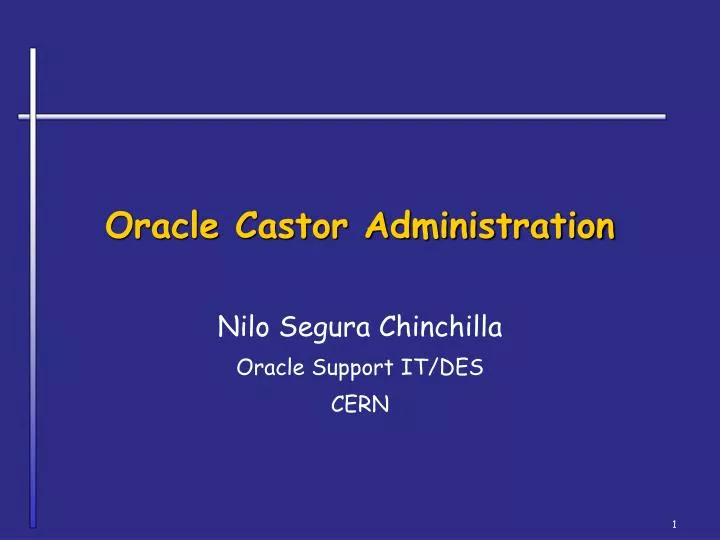 oracle castor administration