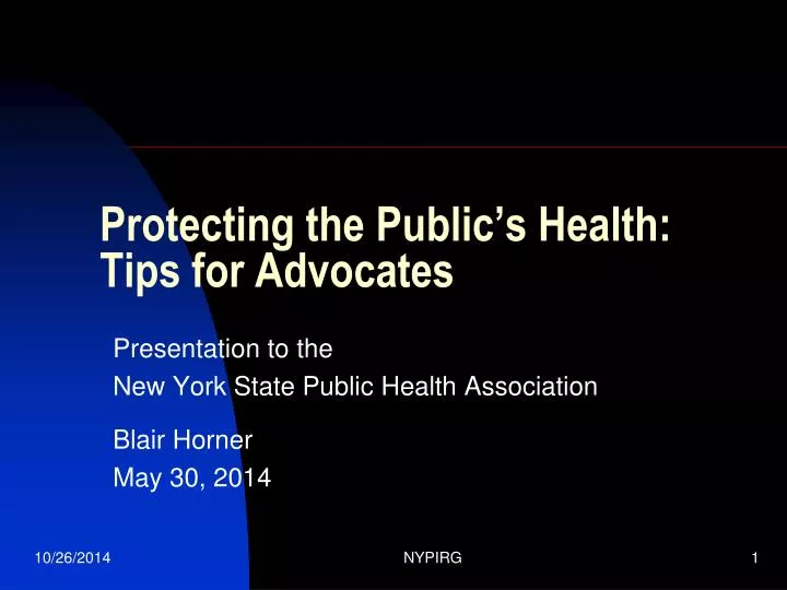 protecting the public s health tips for advocates