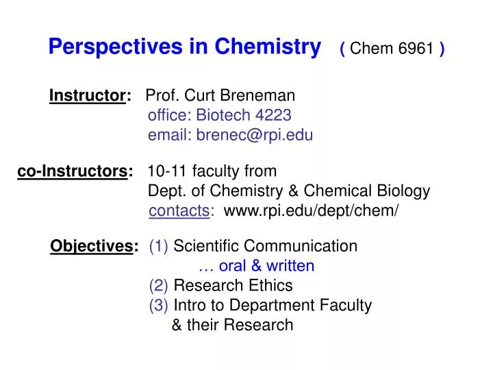 perspectives in chemistry chem 6961