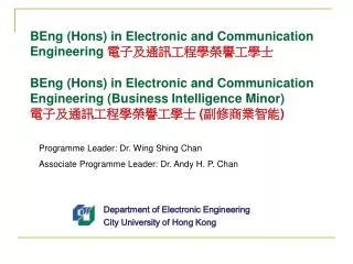 BEng (Hons) in Electronic and Communication Engineering ?????????????
