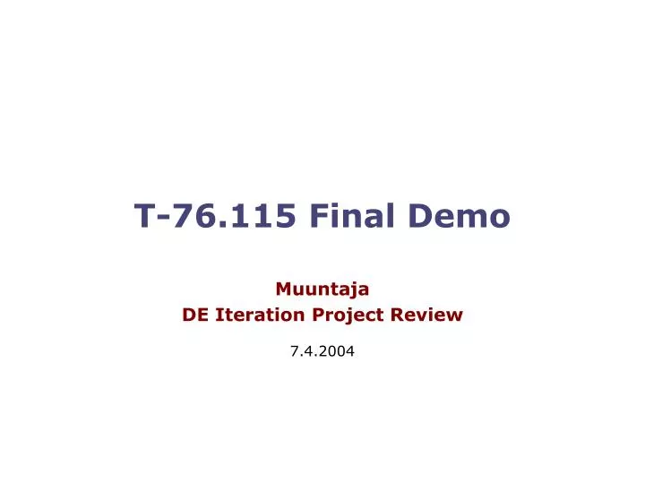 t 76 115 final demo