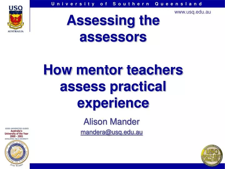 assessing the assessors how mentor teachers assess practical experience