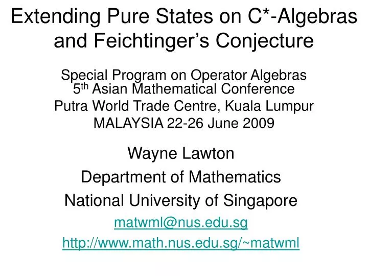 extending pure states on c algebras and feichtinger s conjecture