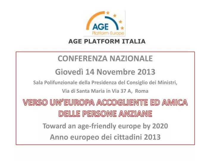age platform italia
