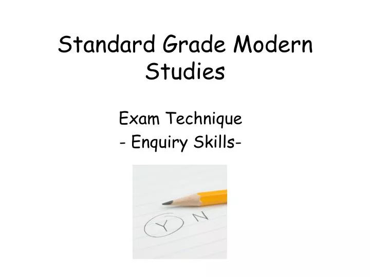 standard grade modern studies