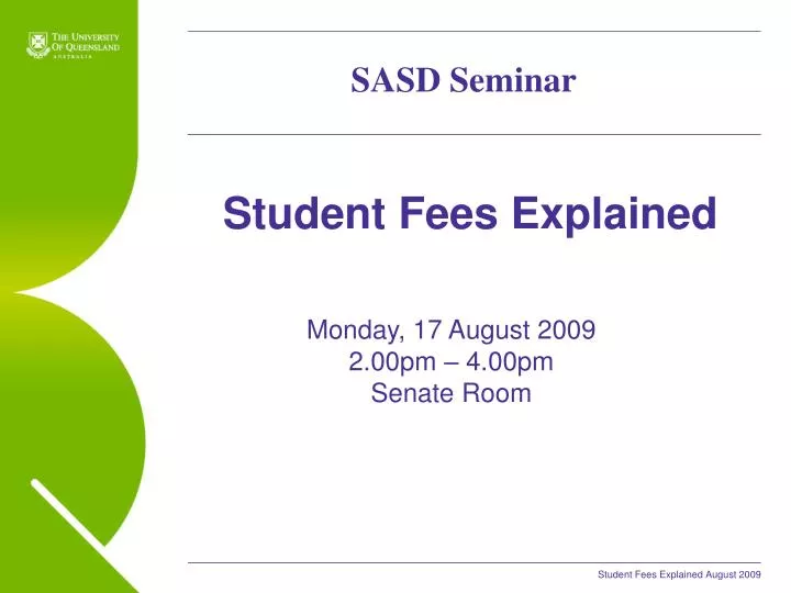 student fees explained