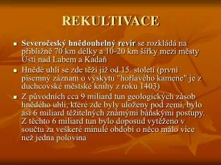 rekultivace