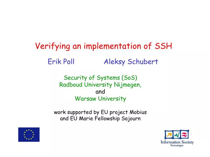 verifying an implementation of ssh