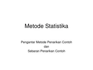 metode statistika