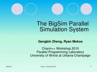 The BigSim Parallel Simulation System