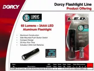 Dorcy Flashlight Line Product Offering