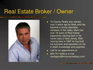 Real Estate Broker / Owner
