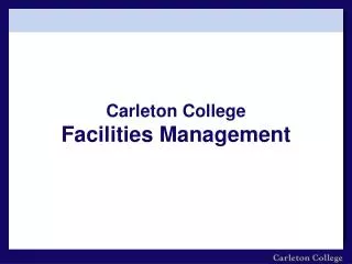 Carleton College Facilities Management