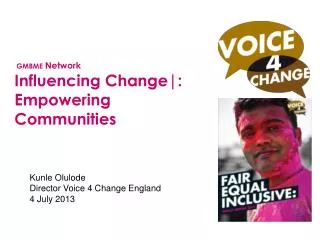 A national voice for the Black and Minority Ethnic voluntary and community sector