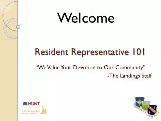 Resident Representative 101