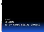 Welcome to 6th Grade Social Studies with Ms. Brown - slide 1