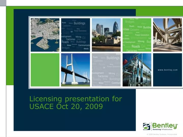licensing presentation for usace oct 20 2009