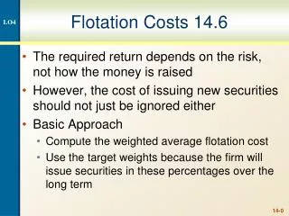 Flotation Costs 14.6