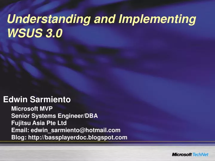 understanding and implementing wsus 3 0
