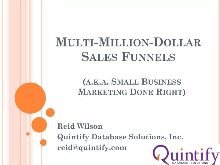 multi million dollar sales funnels