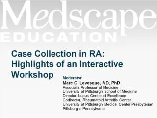 Case Collection in RA: Highlights of an Interactive Workshop