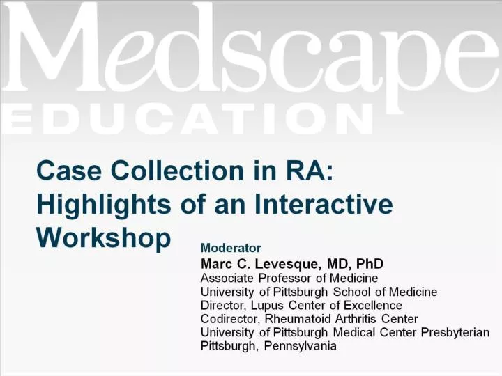 case collection in ra highlights of an interactive workshop