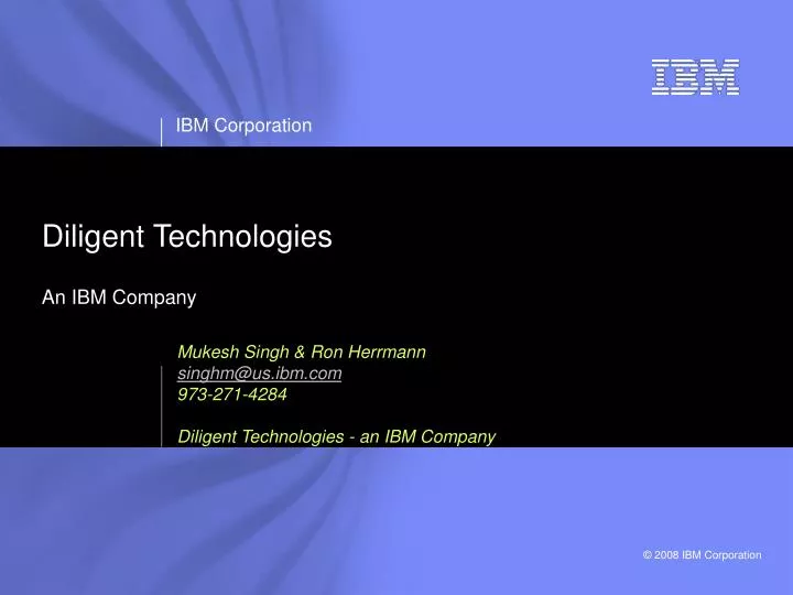 diligent technologies an ibm company