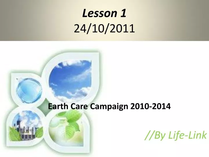 lesson 1 24 10 2011