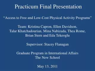 Practicum Final Presentation