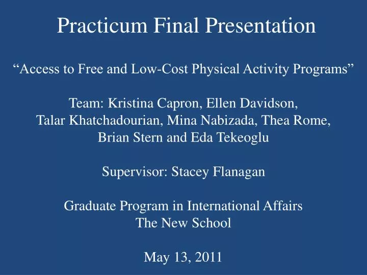 practicum final presentation
