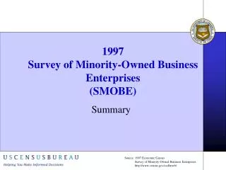 1997 Survey of Minority-Owned Business Enterprises (SMOBE)
