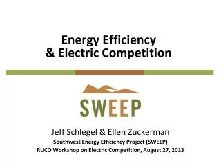 Energy Efficiency &amp; Electric Competition