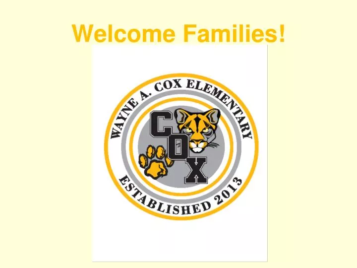 welcome families