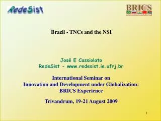 Brazil - TNCs and the NSI