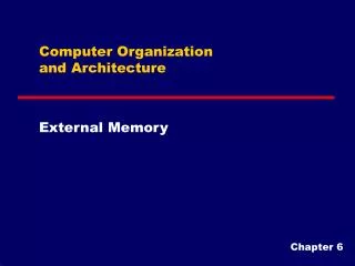 Computer Organization and Architecture