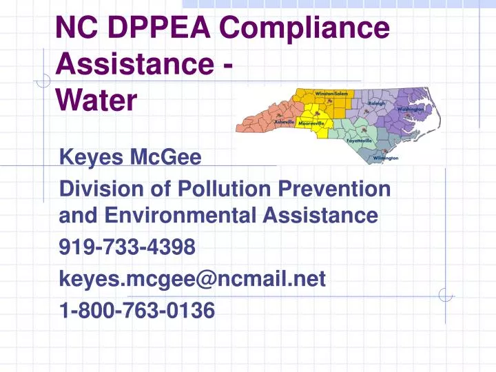 nc dppea compliance assistance water