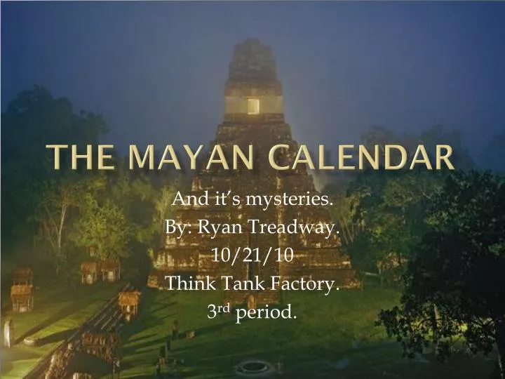 the mayan calendar